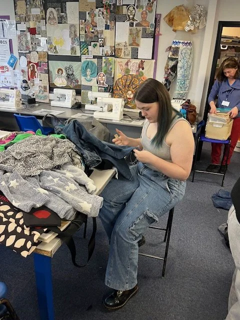 Busy Trailblazer working on her final piece