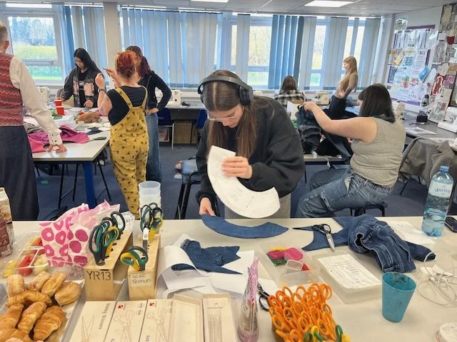 Trailblazers working on the SEWING BEE CHALLNGE 