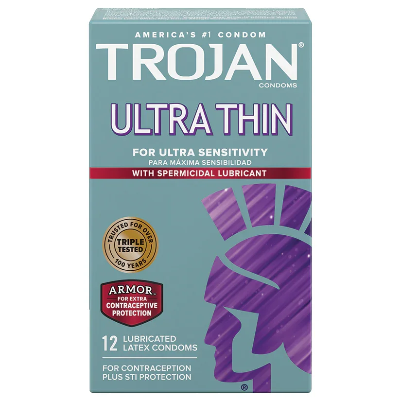 Trojan Ultra Thin Armor Spermicidal 12 pack.webp