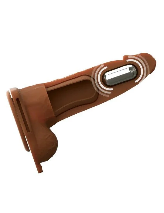 Fantasy X Tensions Elite 6 in Vibrating Hollow Silicone Strap on Brown Inside.jpg