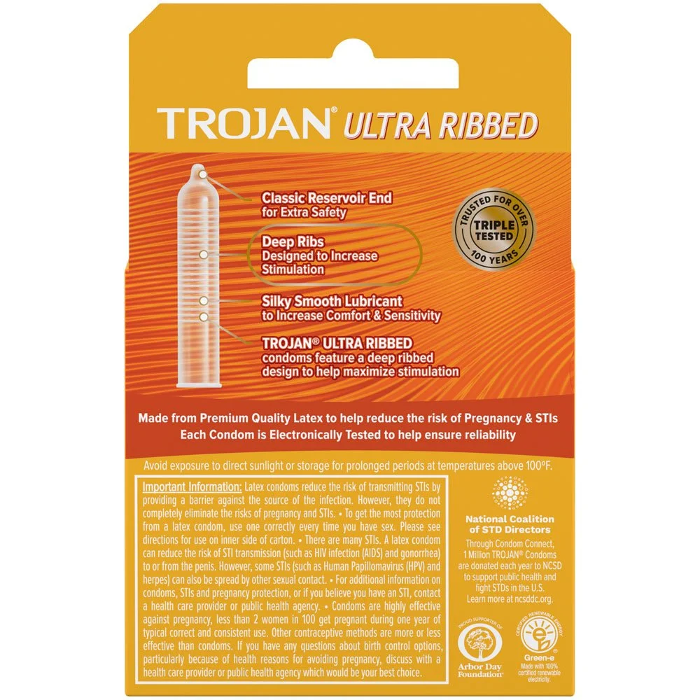 Trojan Stimulations Ultra Ribbed Condoms 3 pack Back.jpg