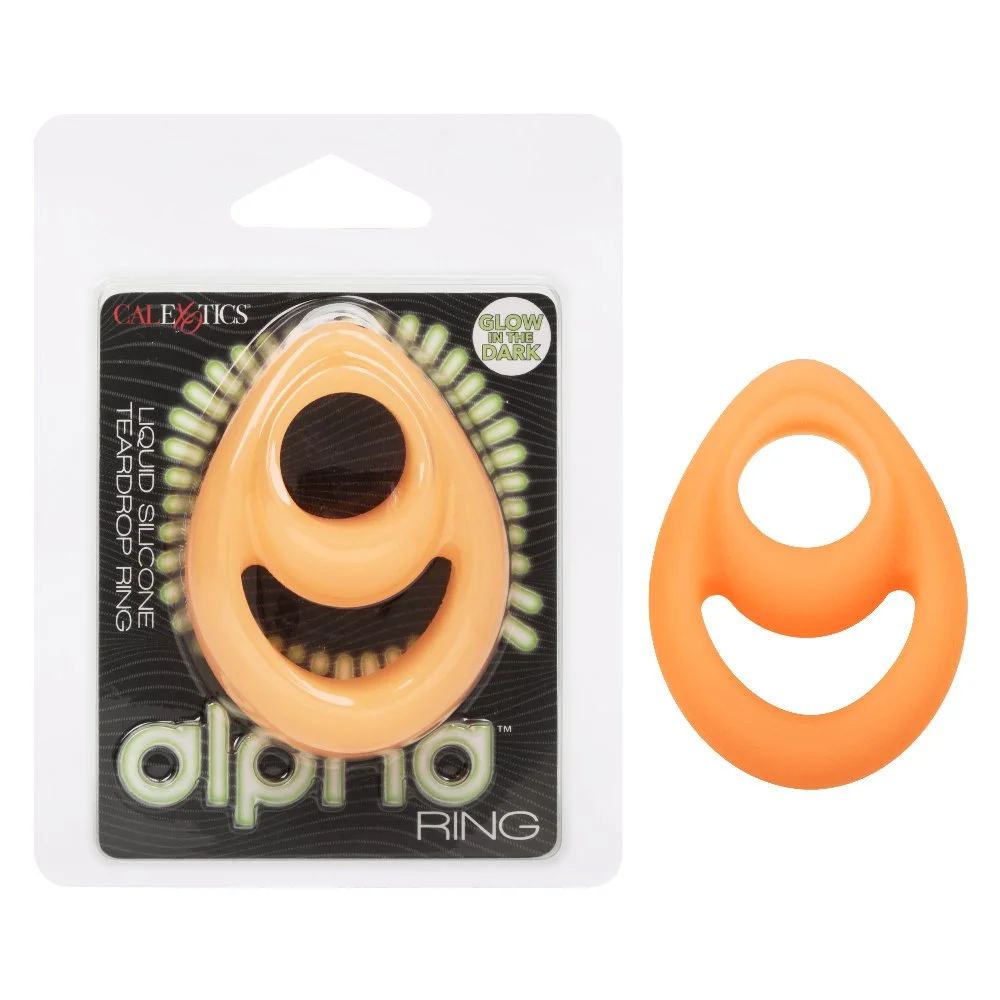Alpha Glow in the Dark Teardrop Ring Package & Item.jpg