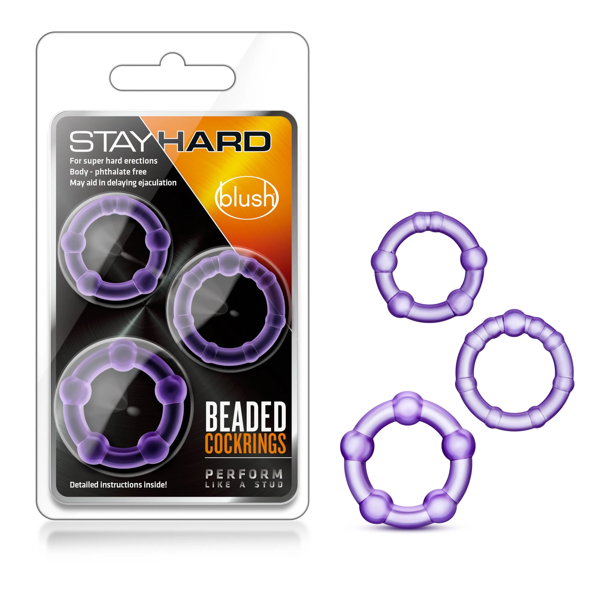 Stay Hard Beaded Cockrings 3 set Purple Package & Item.jpg