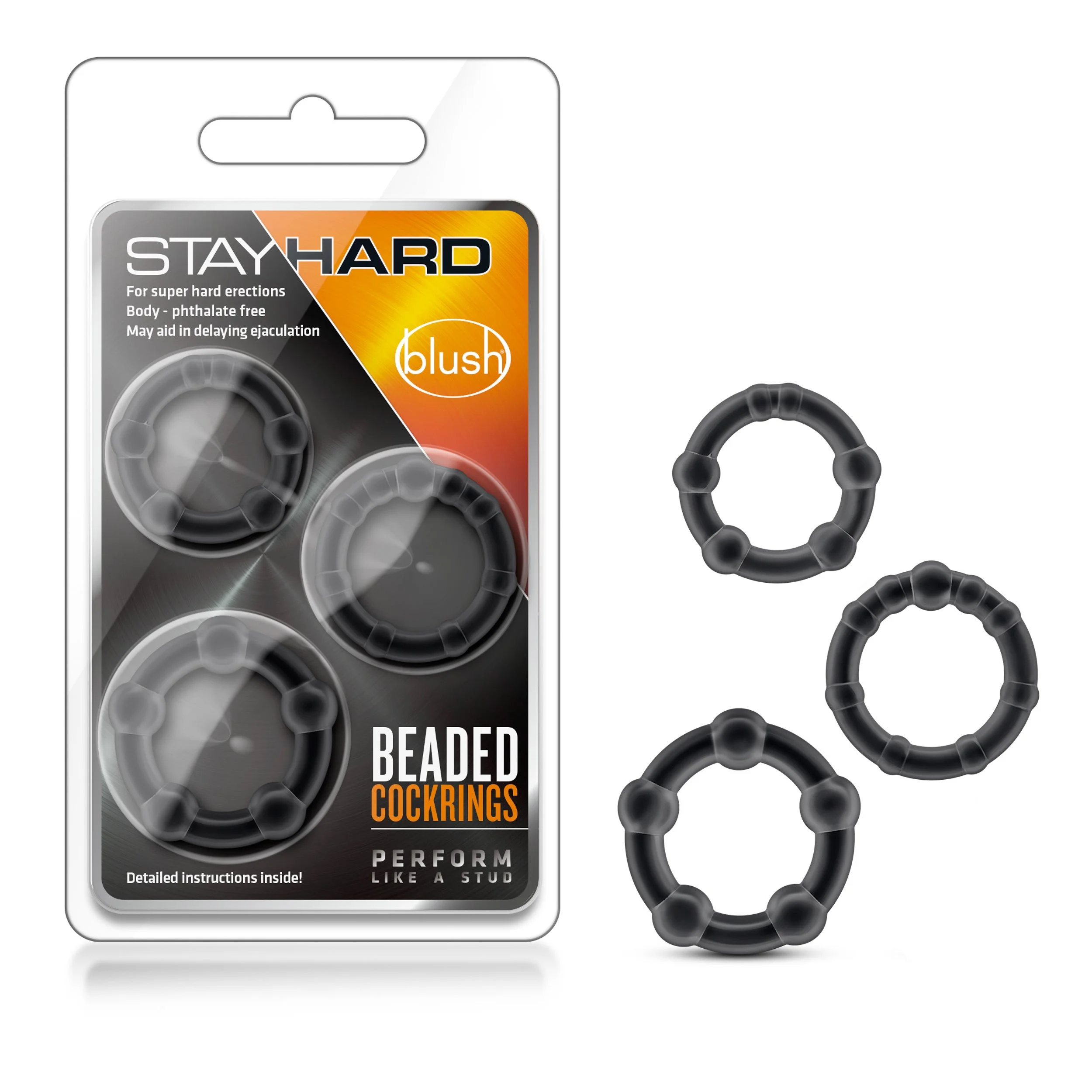 Stay Hard Beaded Cockring 3 set Black Package & Item.jpg