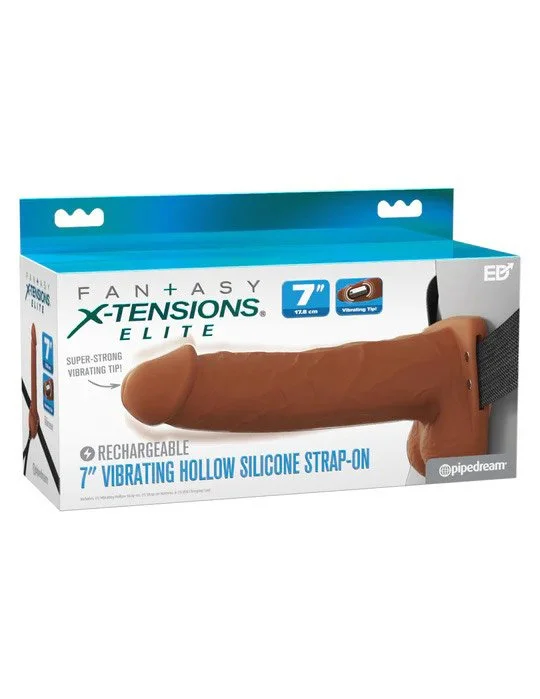 Fantasy X Tensions Elite 7 in Vibrating Hollow Silicone Strap on Brown.jpg