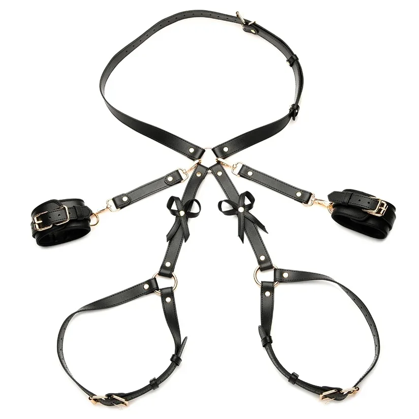Strict Bondage Harness With Bows Black.webp