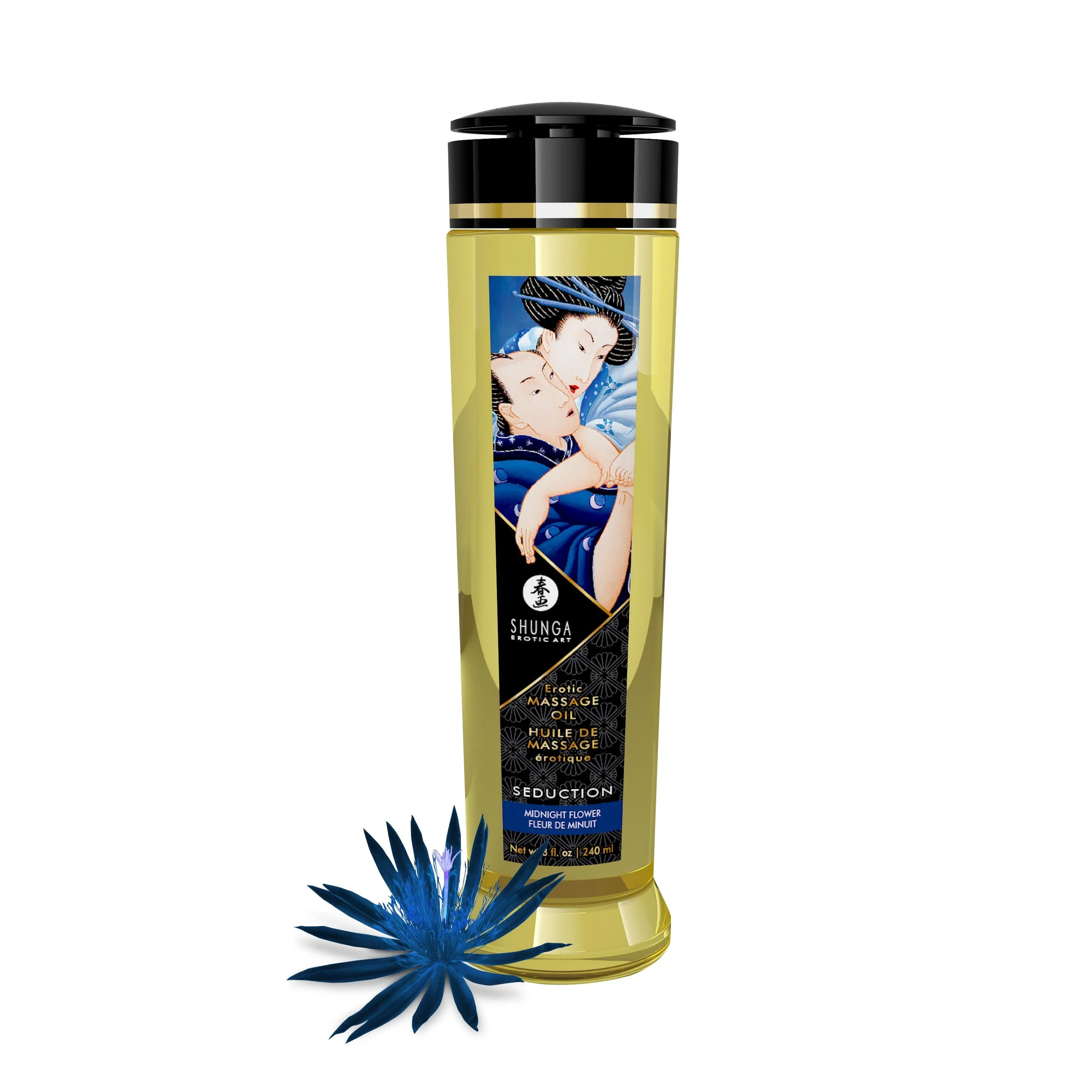 Shunga Erotic Massage Oil Seduction Midnight FLower.jpg