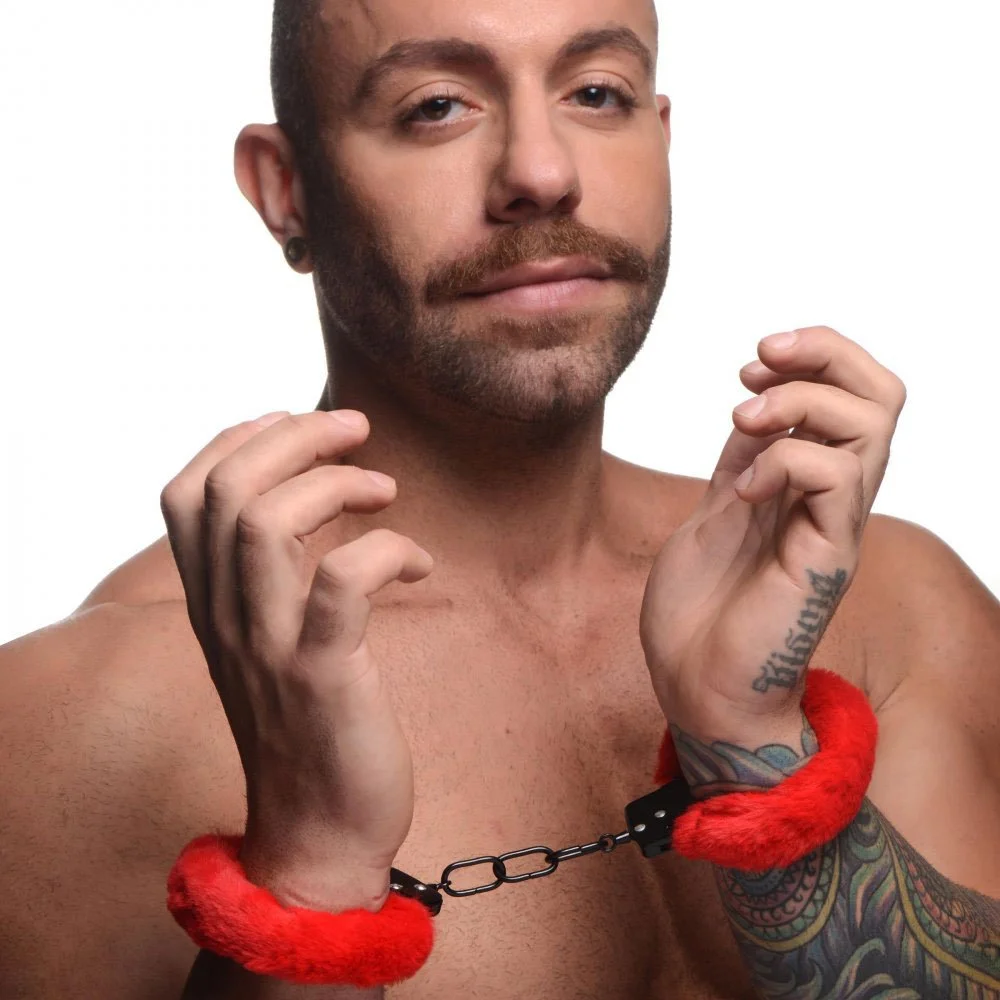 Cuffed in Fur Red Man Wearing.jpg