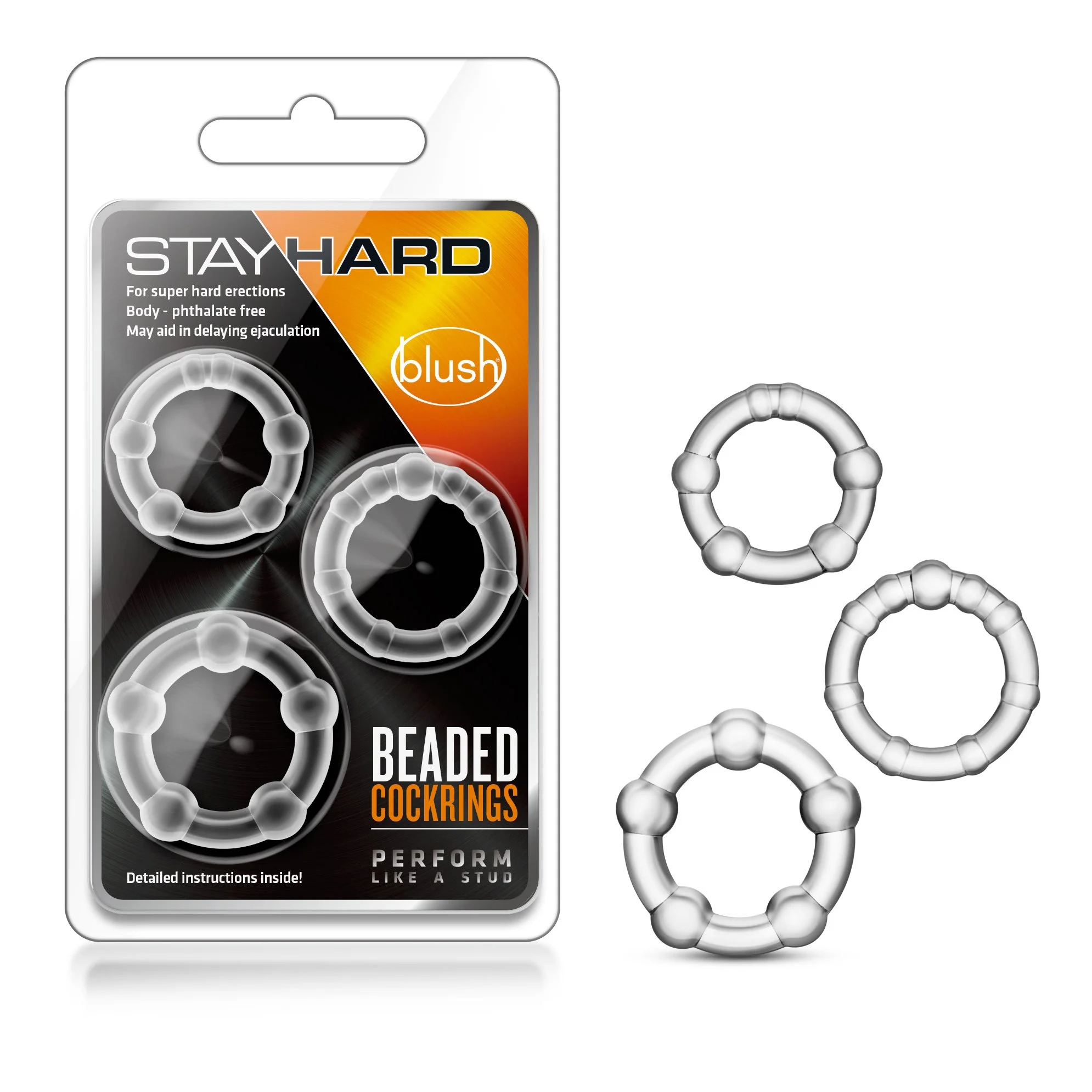 Stay Hard Beaded Cockrings 3 set Clear Package & Item.jpg