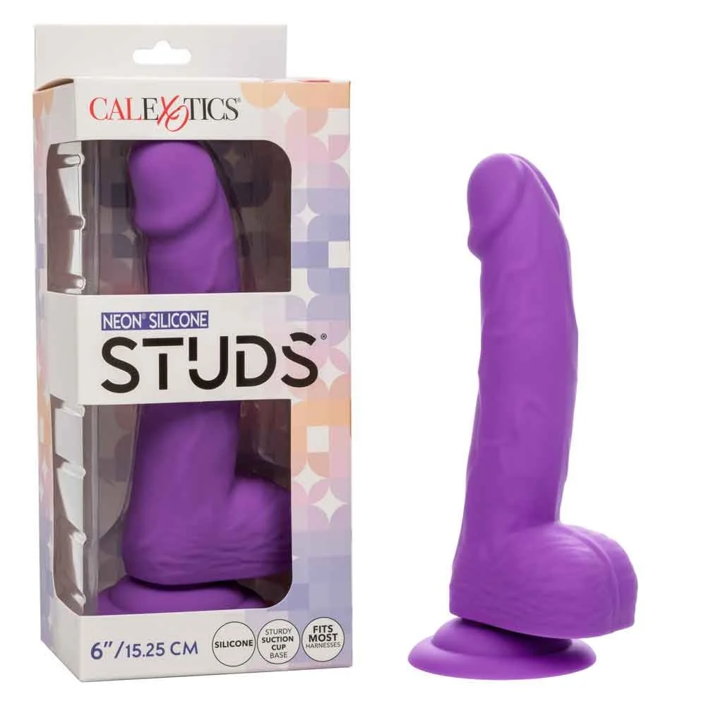 Neon Silicone Studs 6 inches Purple Package & Item.jpg