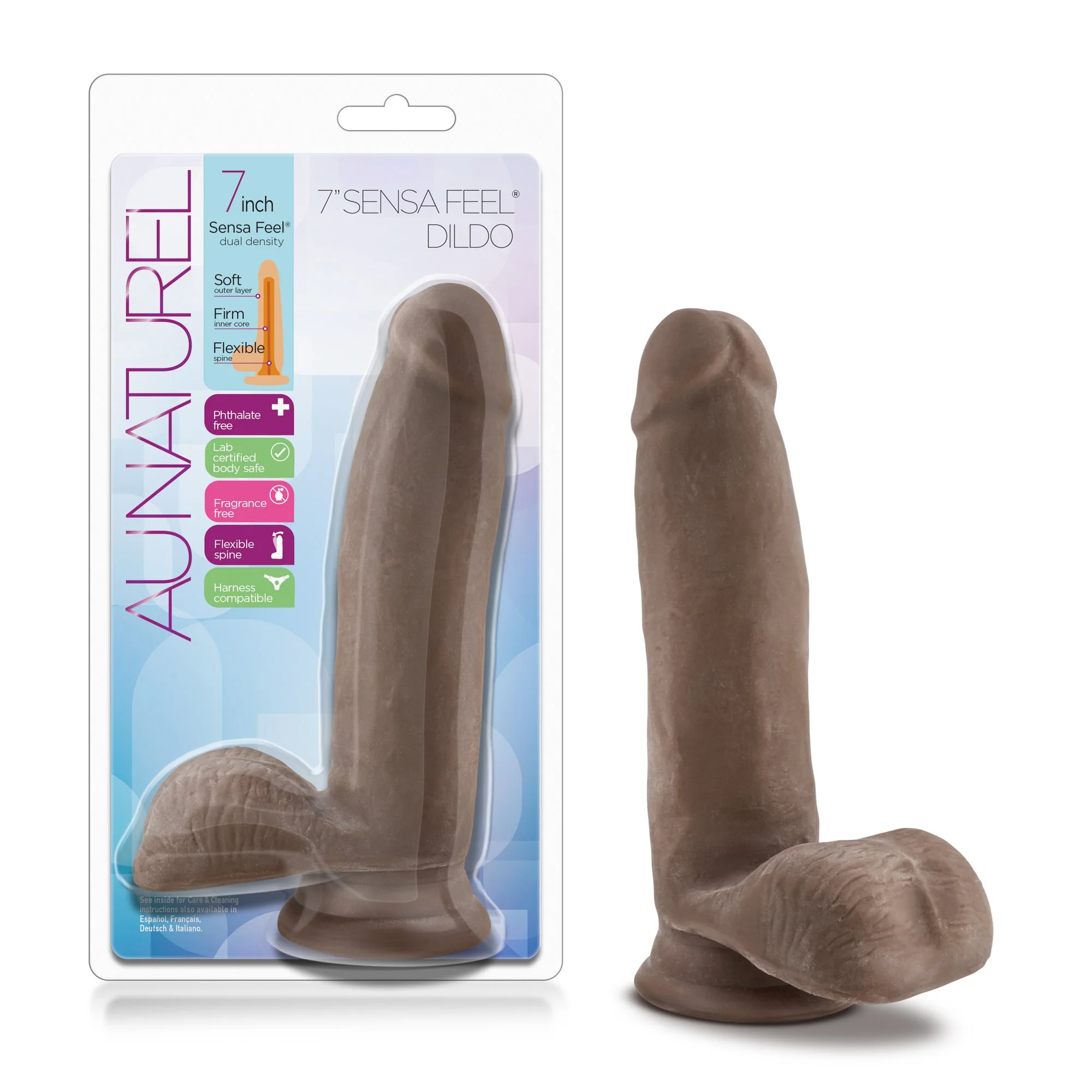 Au Naturel Sensa Feel Dildo 7 Chocolate.jpg