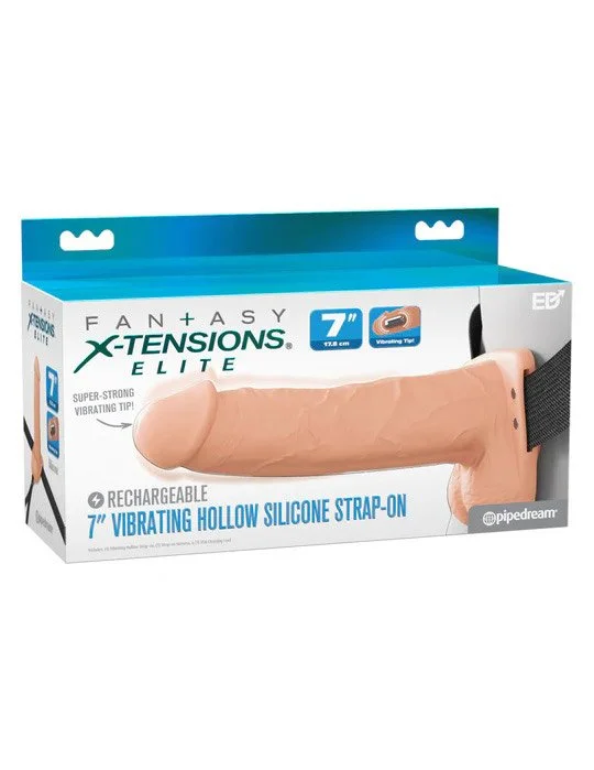 Fantasy X Tensions Elite 7 in Vibrating Hollow Silicone Strap on White.jpg