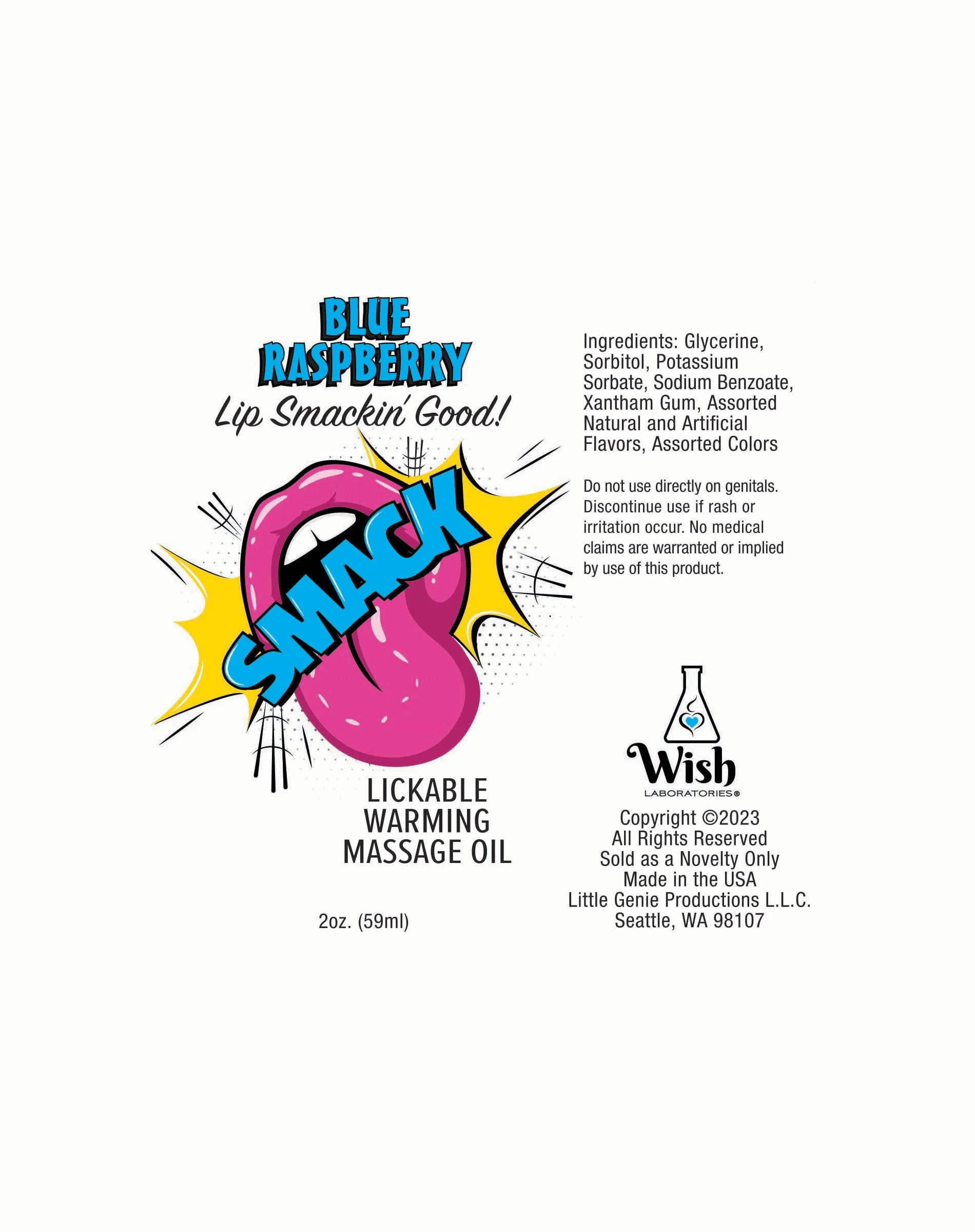 Smack Lickable Warming Massage Oil Blue Raspberry Ingredients.jpg