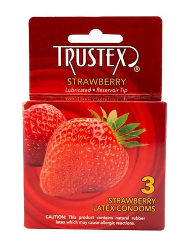 Trustex Flavored Condoms - 3 pack Strawberry.jpg