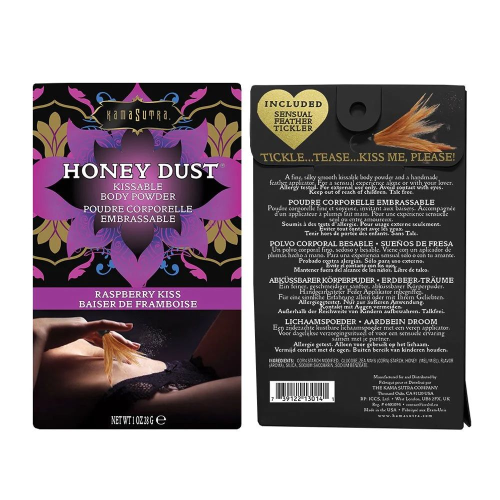 Kama Sutra Honey Dust Raspberry Kiss 1oz Font & Back.jpg