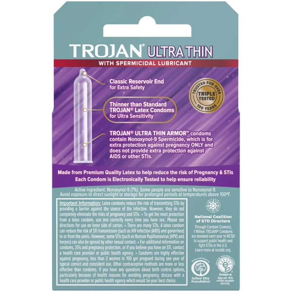 Trojan Ultra Thin Armor Spermicidal 3 pack Back.jpg