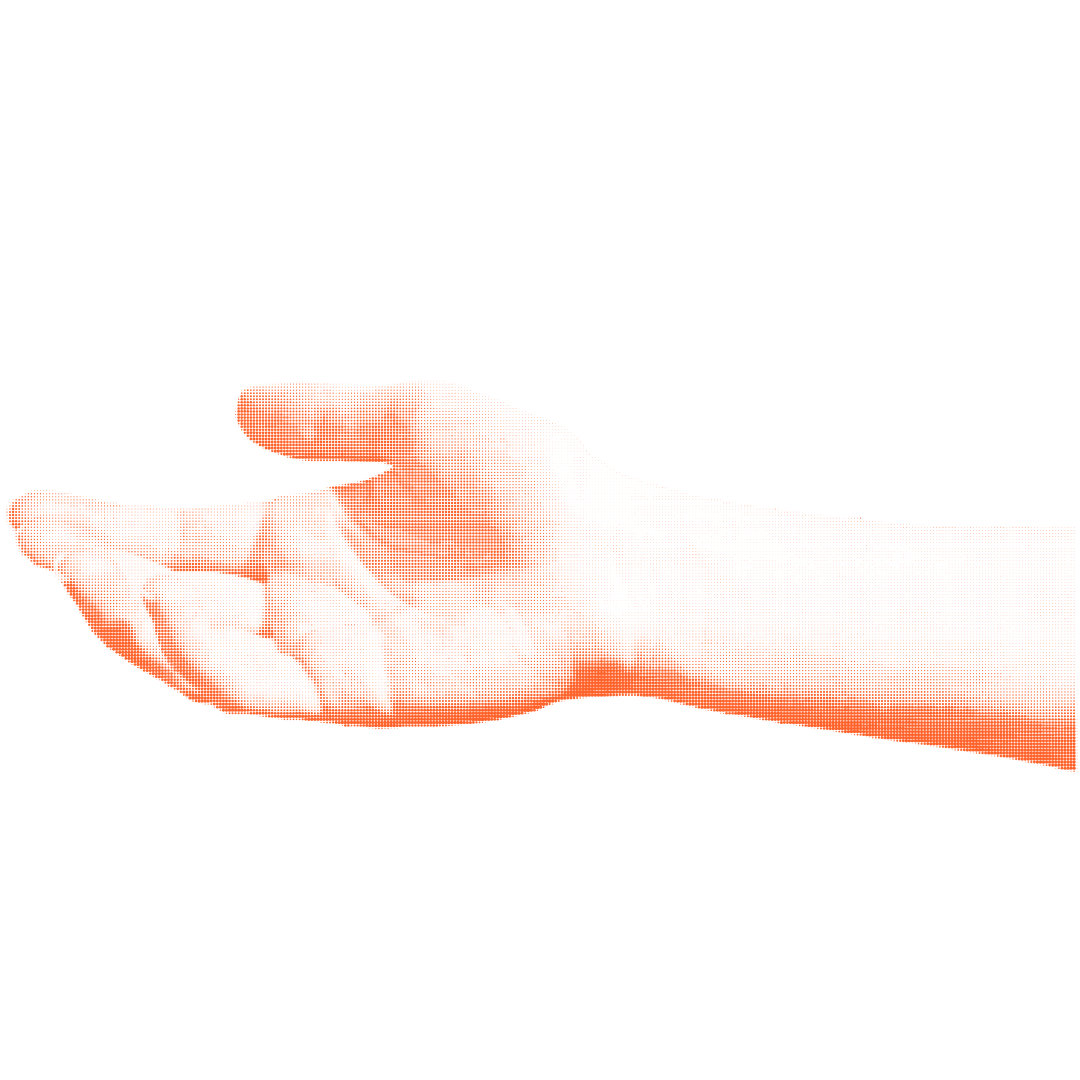 An abstract outline icon with diagonal lines within a circle shape.