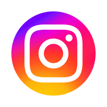 Logo d'Instagram avec dégradé de couleurs rose, violet et orange.