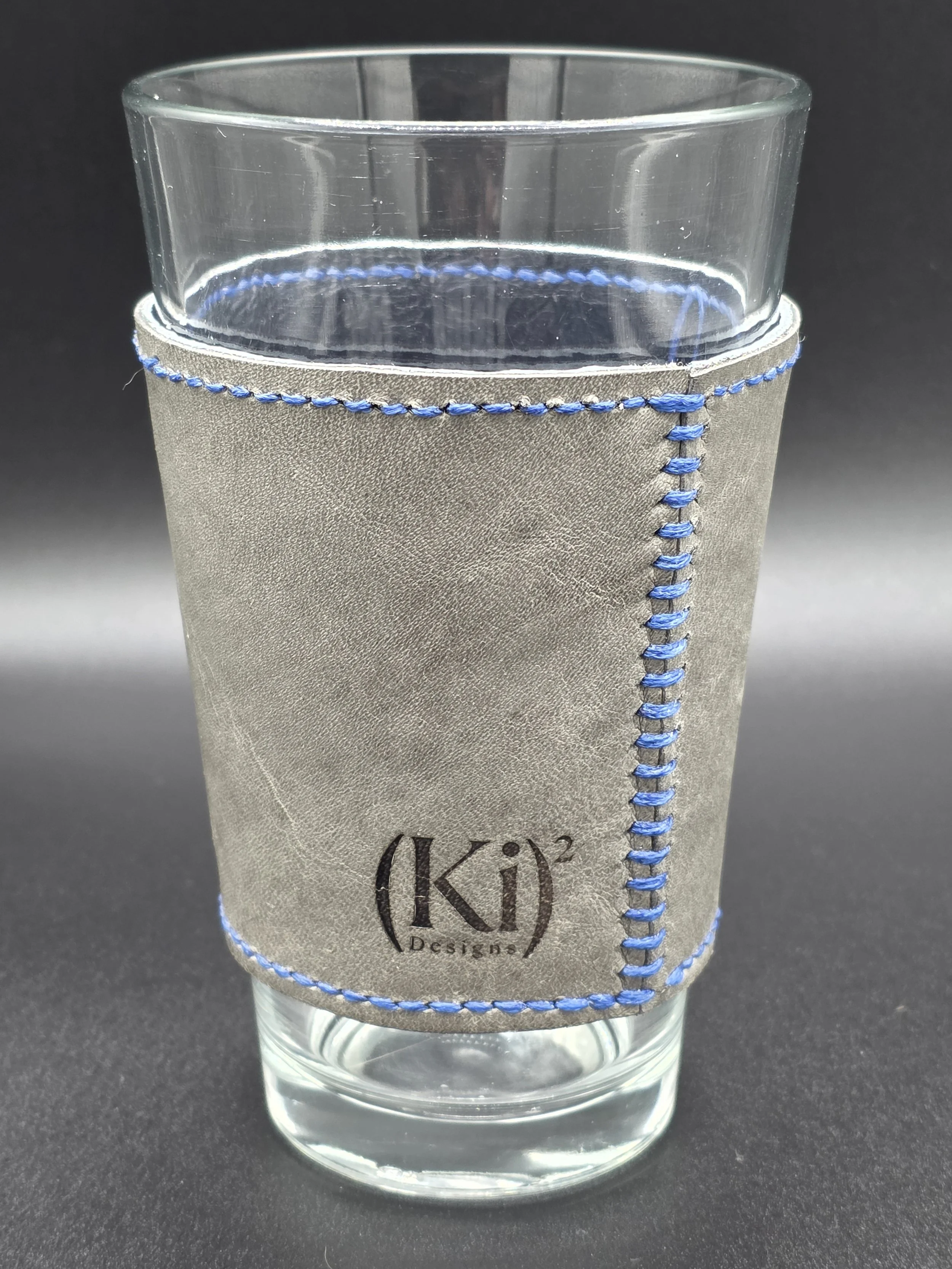 Scrappy Pint Drinkin' Buddy: Gray with Cobalt Thread