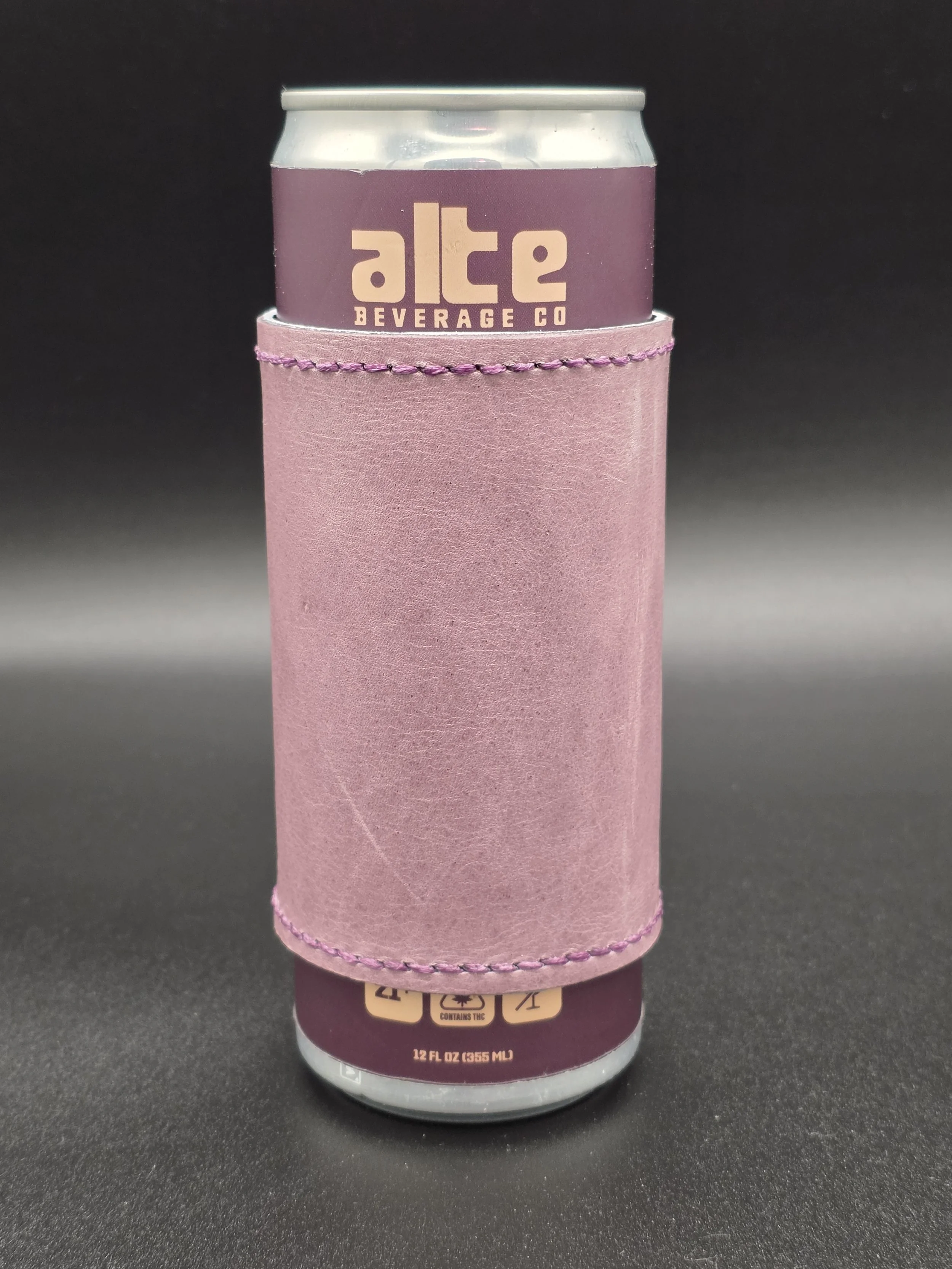 Slim Can Drinkin' Buddy: Mauve with Purple Thread