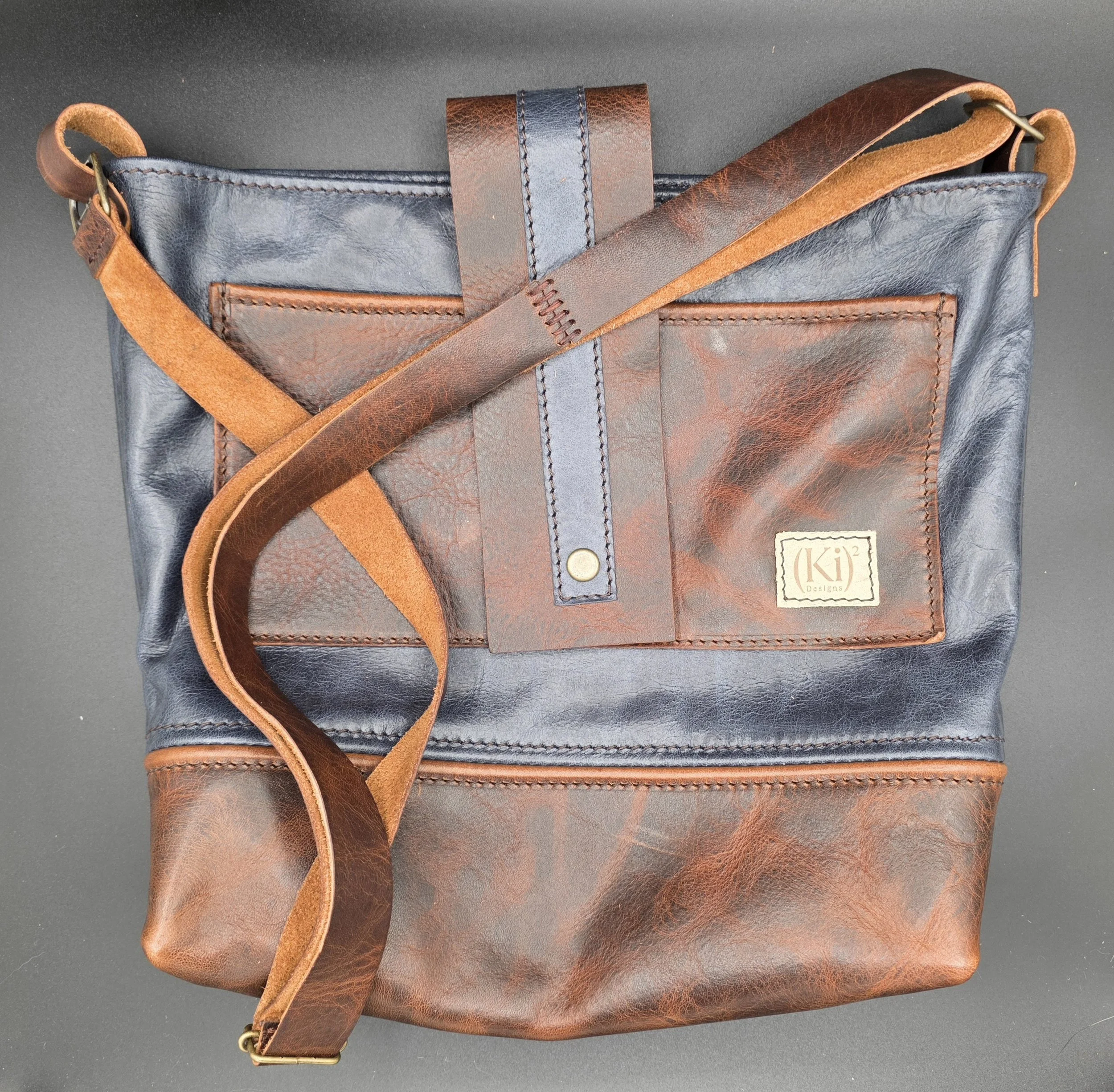 Rugged AF Crossbody Tote: Navy Blue