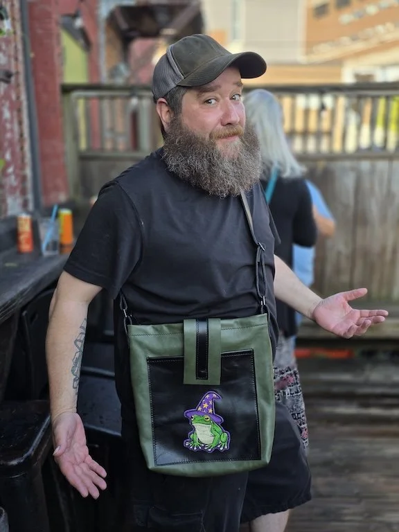 arlyn with frog bag.jpg