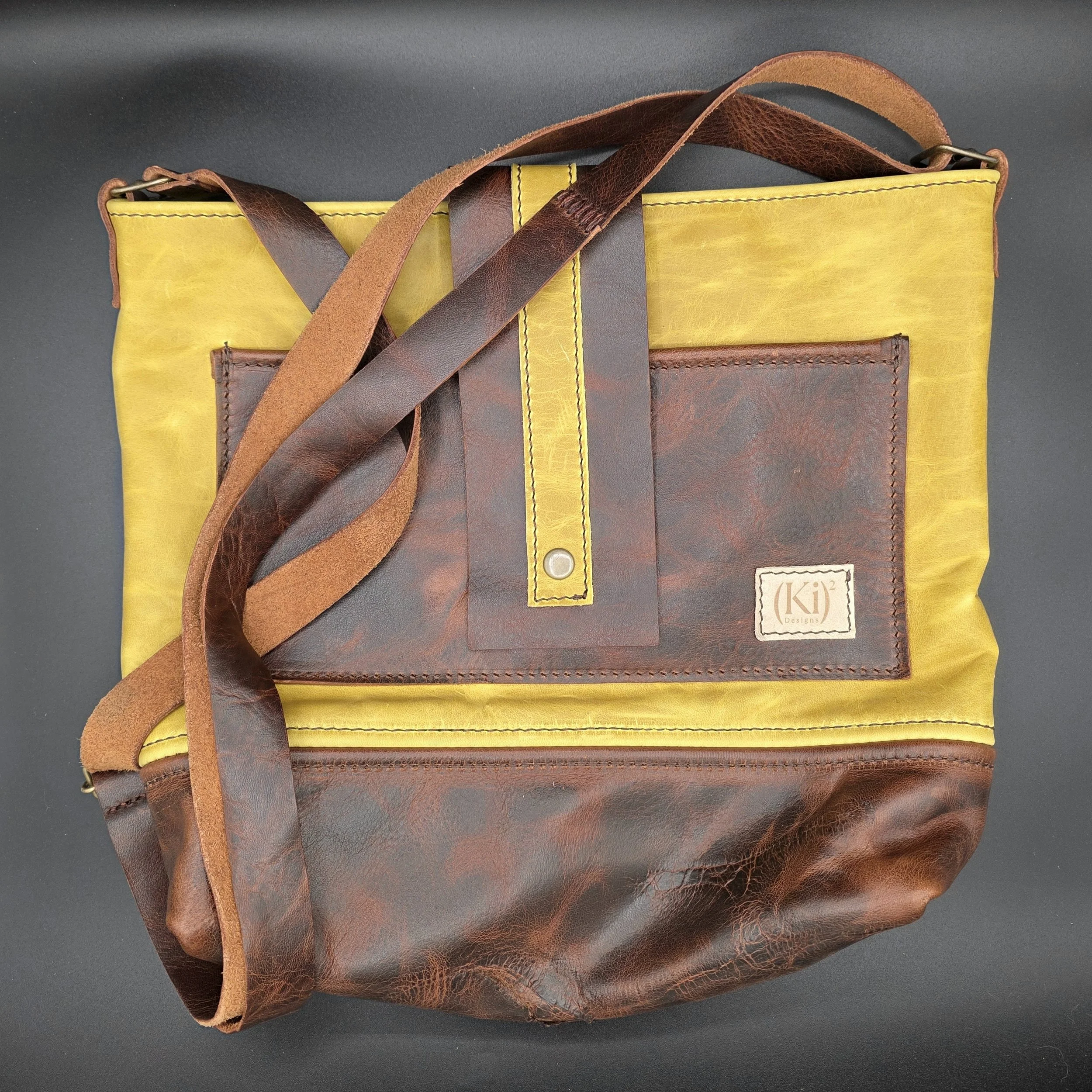 Rugged AF Crossbody Tote: Chartreuse