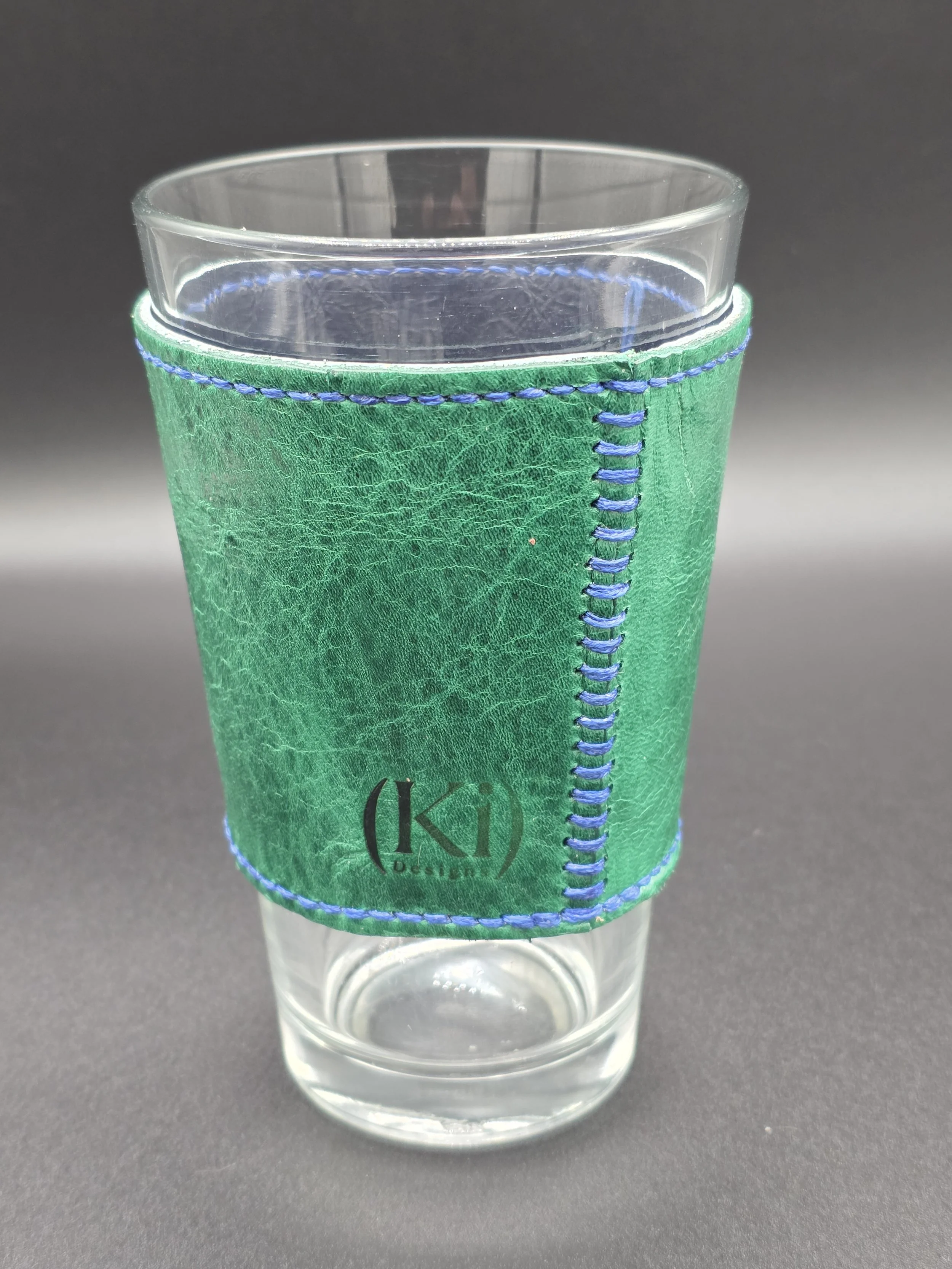 Scrappy Pint Drinkin' Buddy: Green with Blue Thread