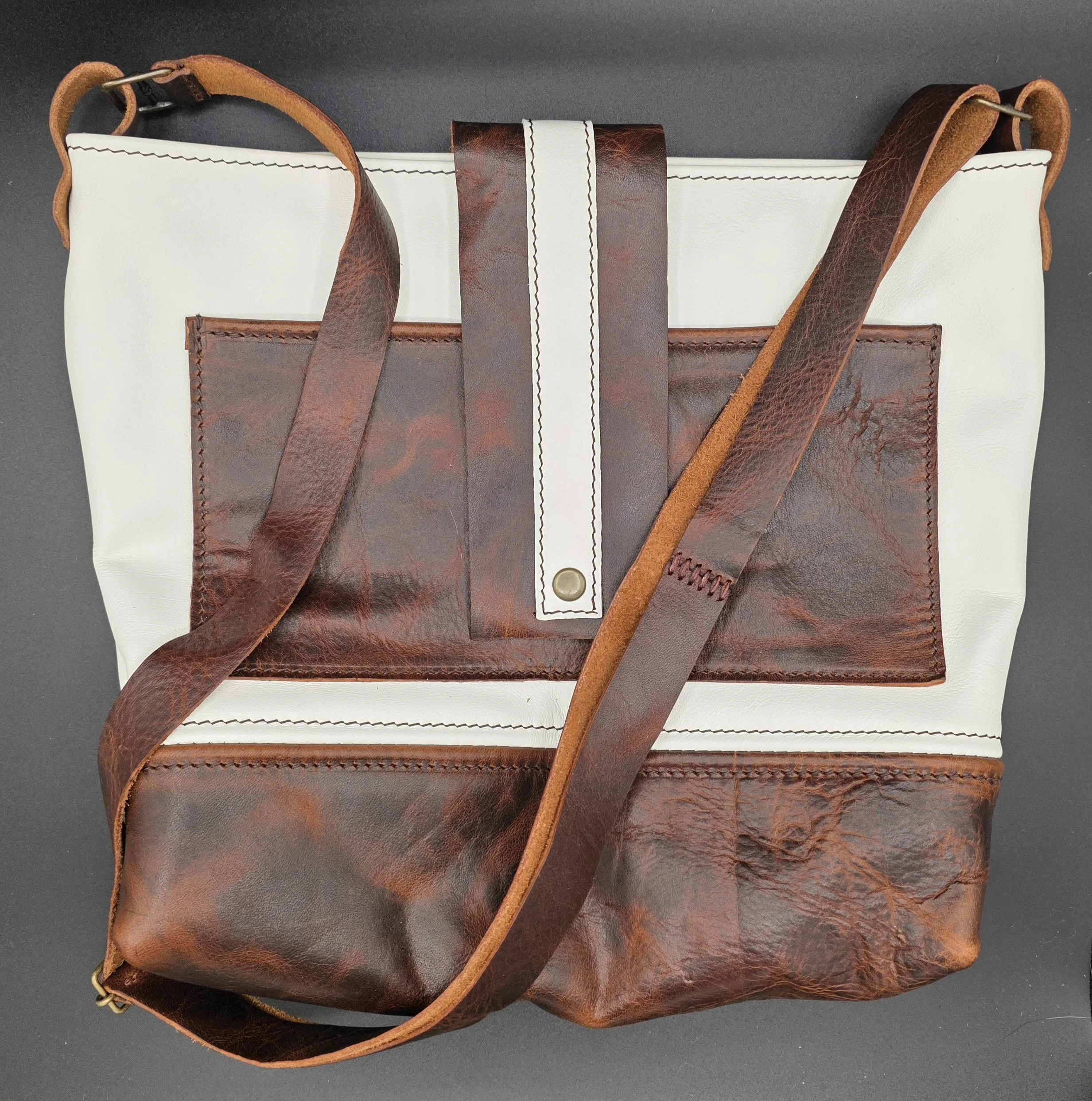 Rugged AF Crossbody Tote: White