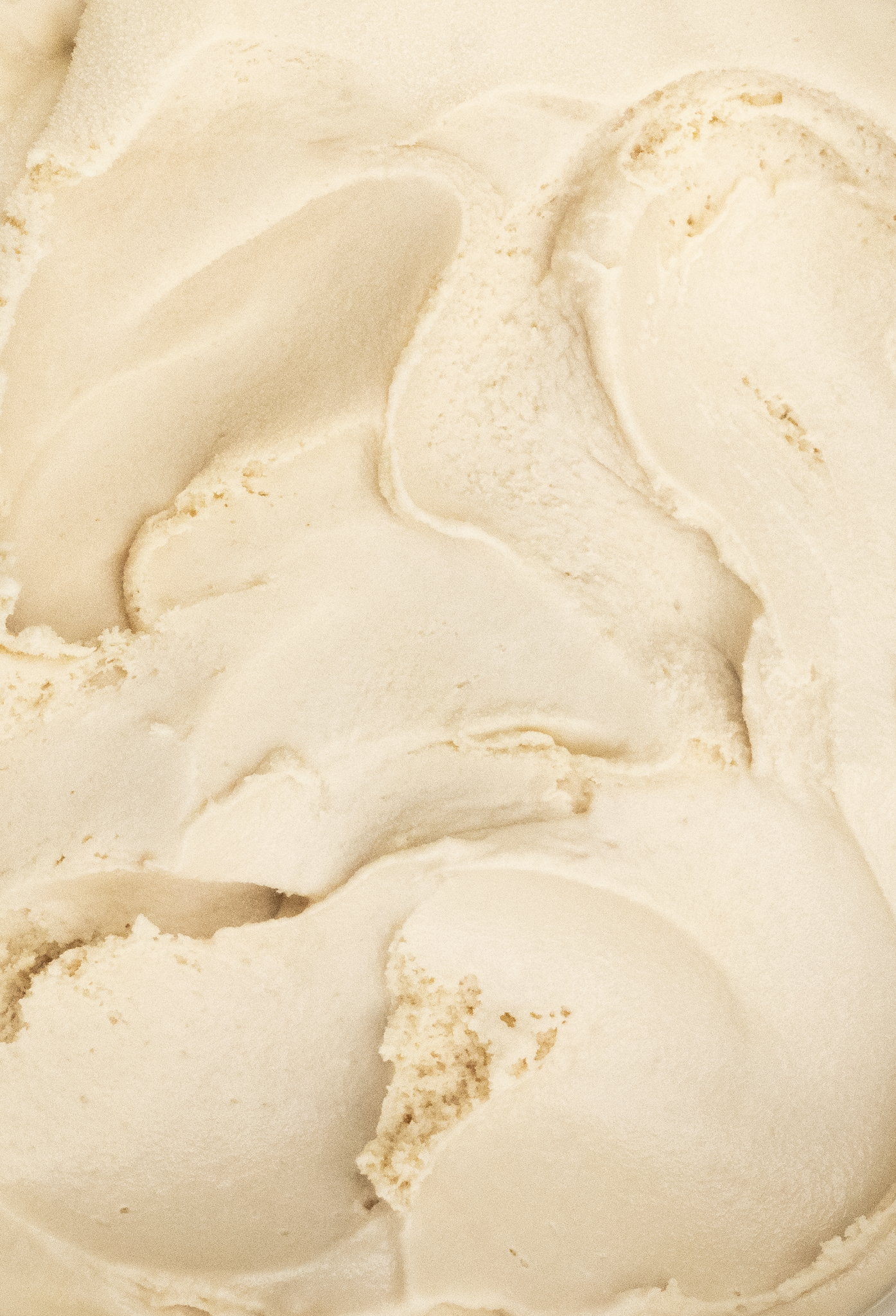 Close-up of vanilla ice cream with swirled texture and creamy appearance.