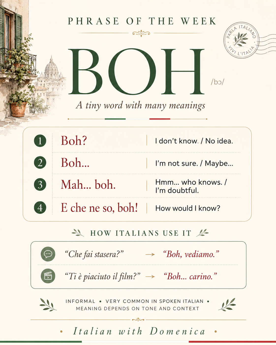 Italian phrase of the week