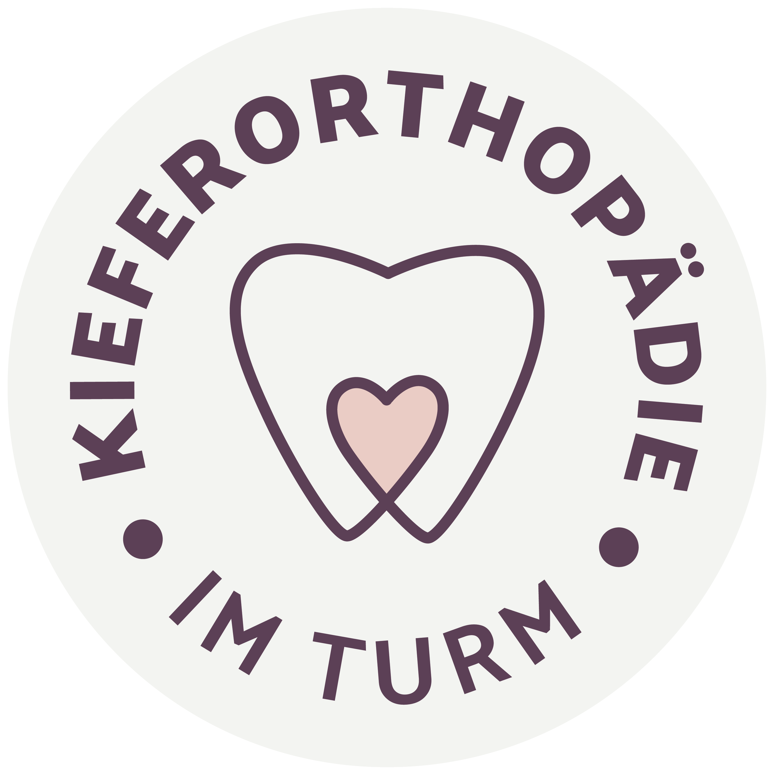 Kieferorthopädie im Turm Mainz Logo mit Zahn und Herz Symbol, moderne Zahnspangen und KFO Praxis Mainz