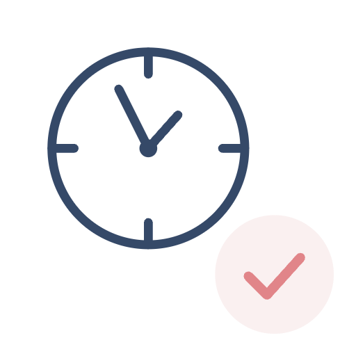Clock with a checkmark