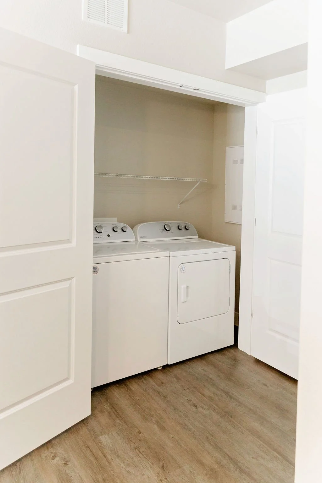Washer and dryer in condo.
