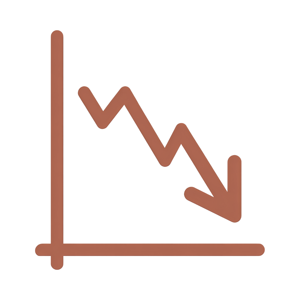 Decreasing Graph Icon