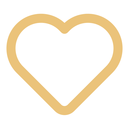Gold heart outline on a black background.