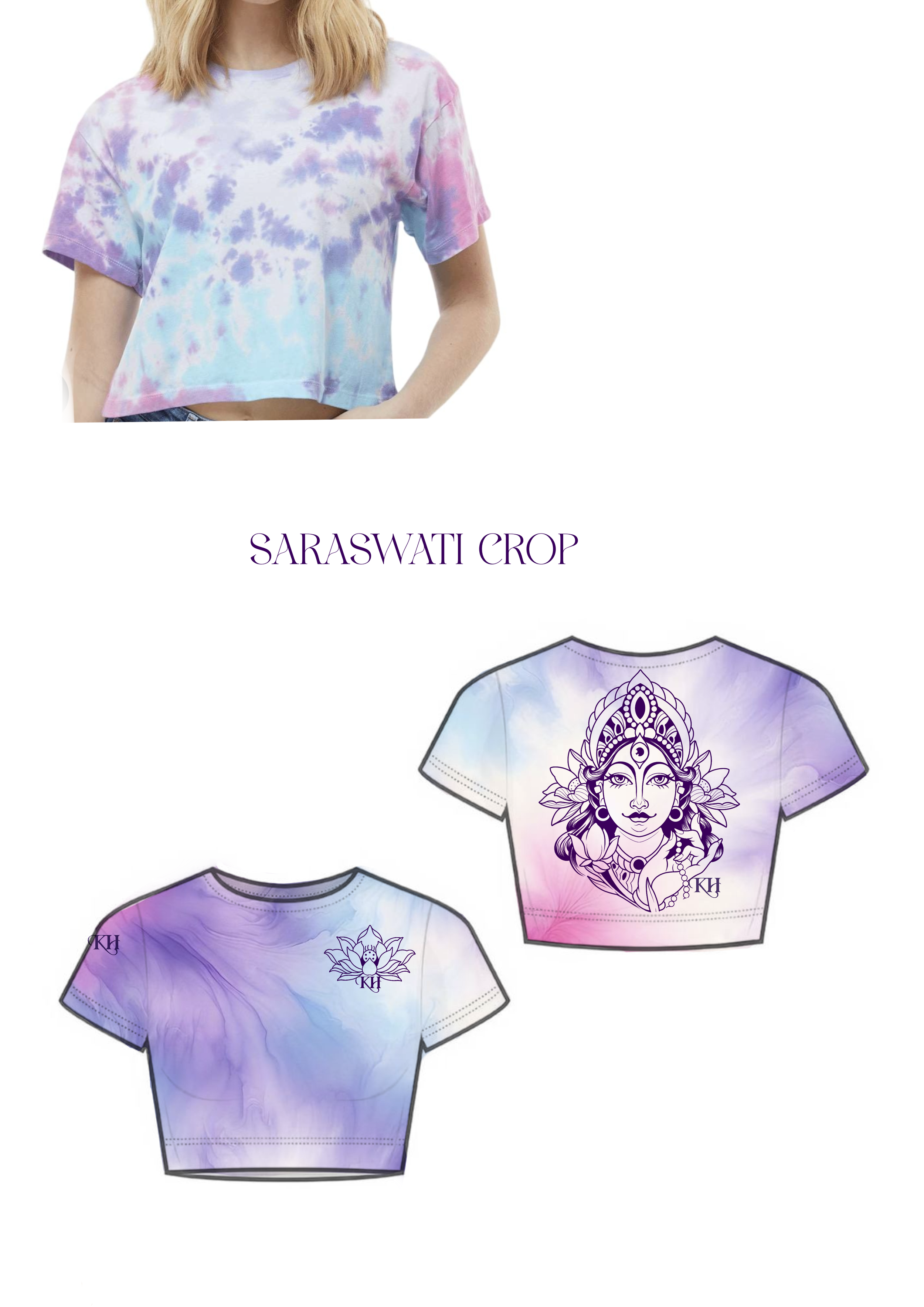 Saraswati Tie Dye Crop Top