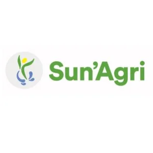 Logo Sun'Agri avec un symbole représentant une personne et une feuille.