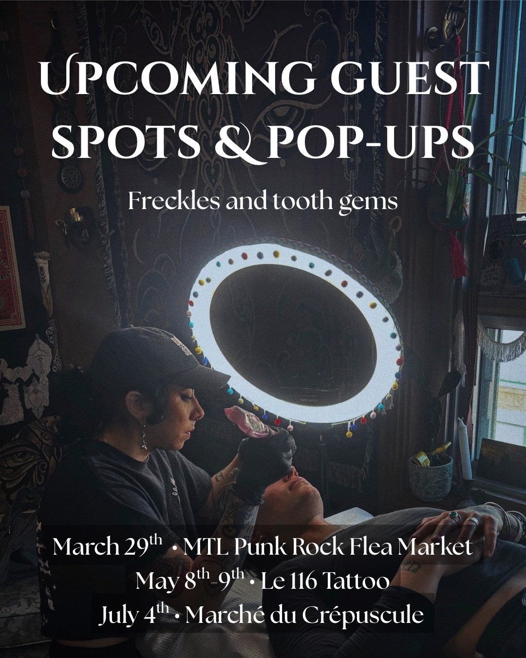 Got some very fun events planned for this spring and summer!! 

I&rsquo;ll be back at @mtlpunkrockfleamarket for the second time on March 29
I&rsquo;m coming back for another guest spot at @le.116.tattooclub May 8/9
And I&rsquo;m doing my first @marc