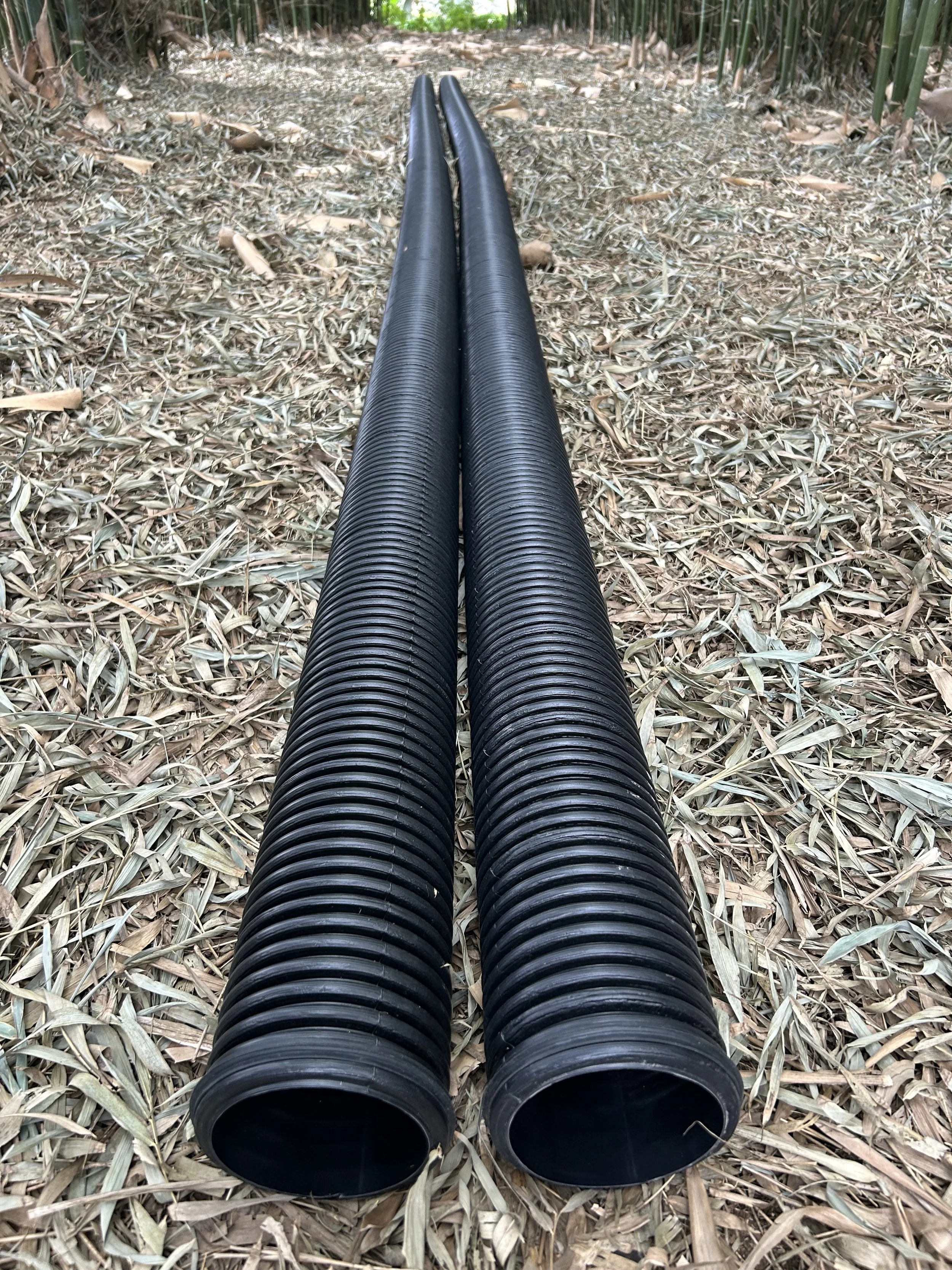 SN8 4" Double Wall HDPE Corrugated 20ft length Black