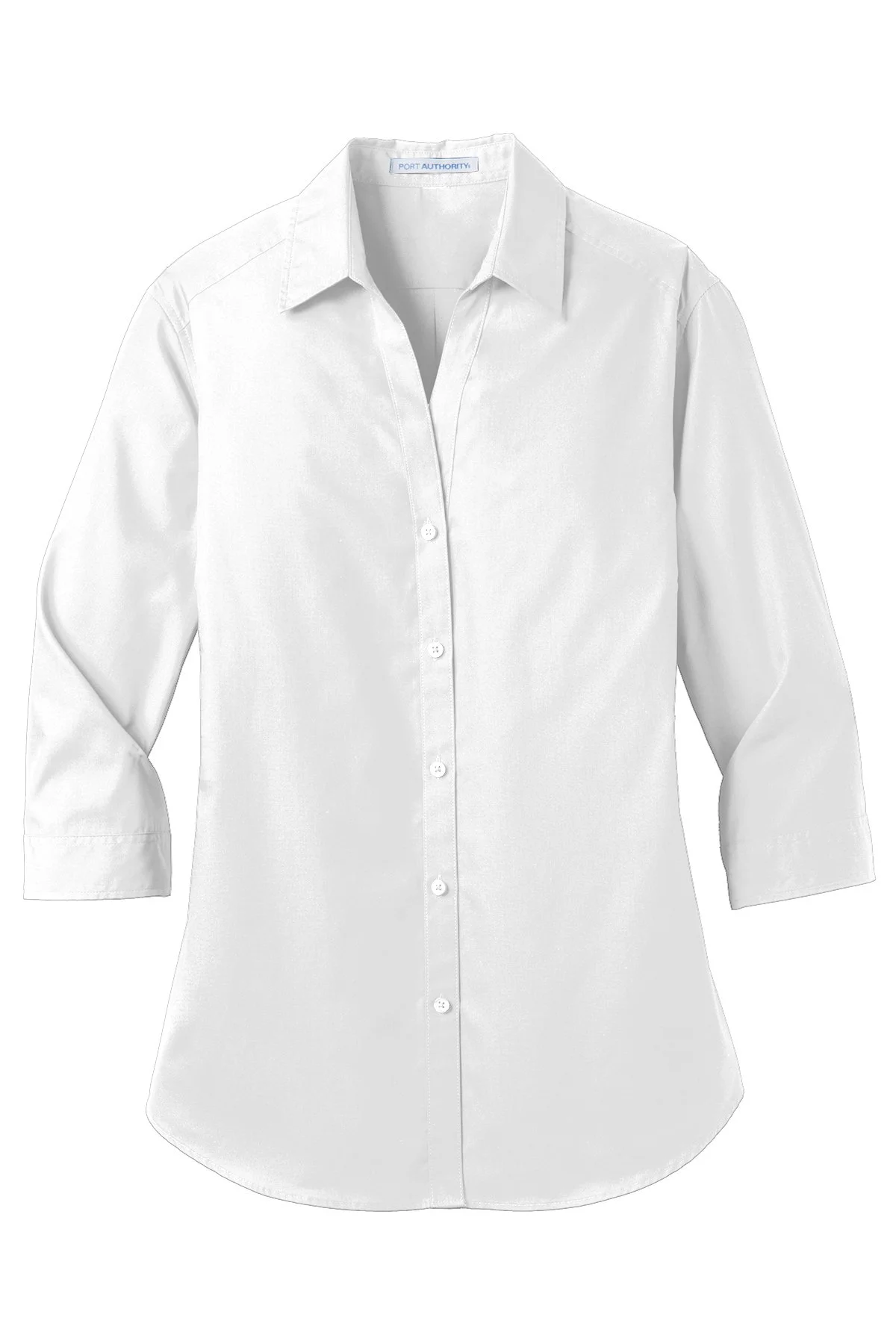 Women's 3/4-Sleeve Carefree Poplin Shirt - Left Chest Logo