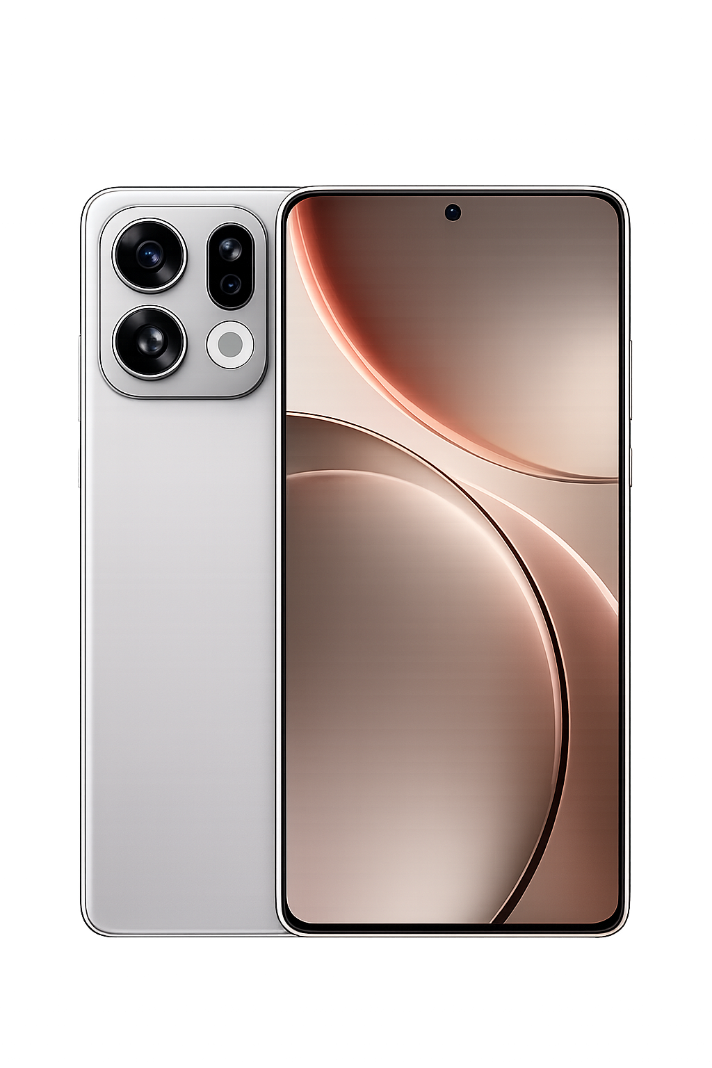 Een iPhone 13 Pro en een iPhone 13 Pro Max, zilverkleurig, met kamerlenzen en een groot scherm, tegen een donkere achtergrond met gekleurde lichteffecten.