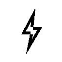 Een bliksemsymbool of -teken