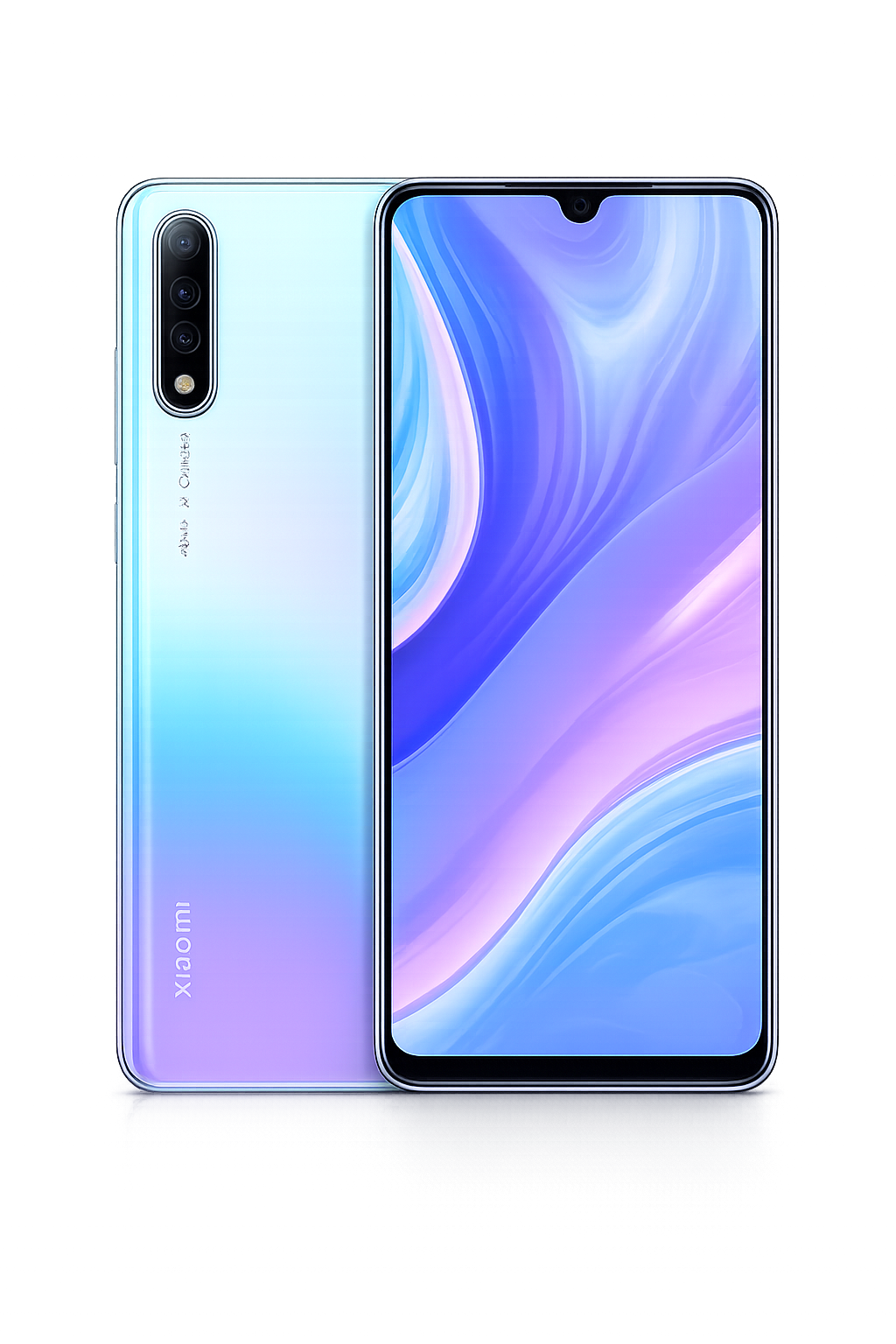 Smartphone met een kleurrijk scherm en verticale camera's aan de achterkant