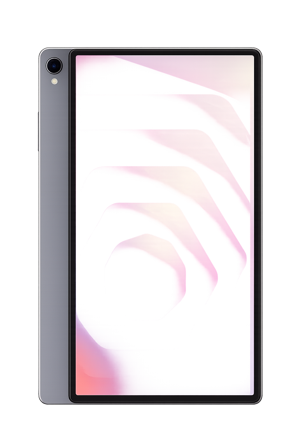 Een smartphone met een vervormd en glitchy scherm, weergegeven met een zwarte achtergrond.