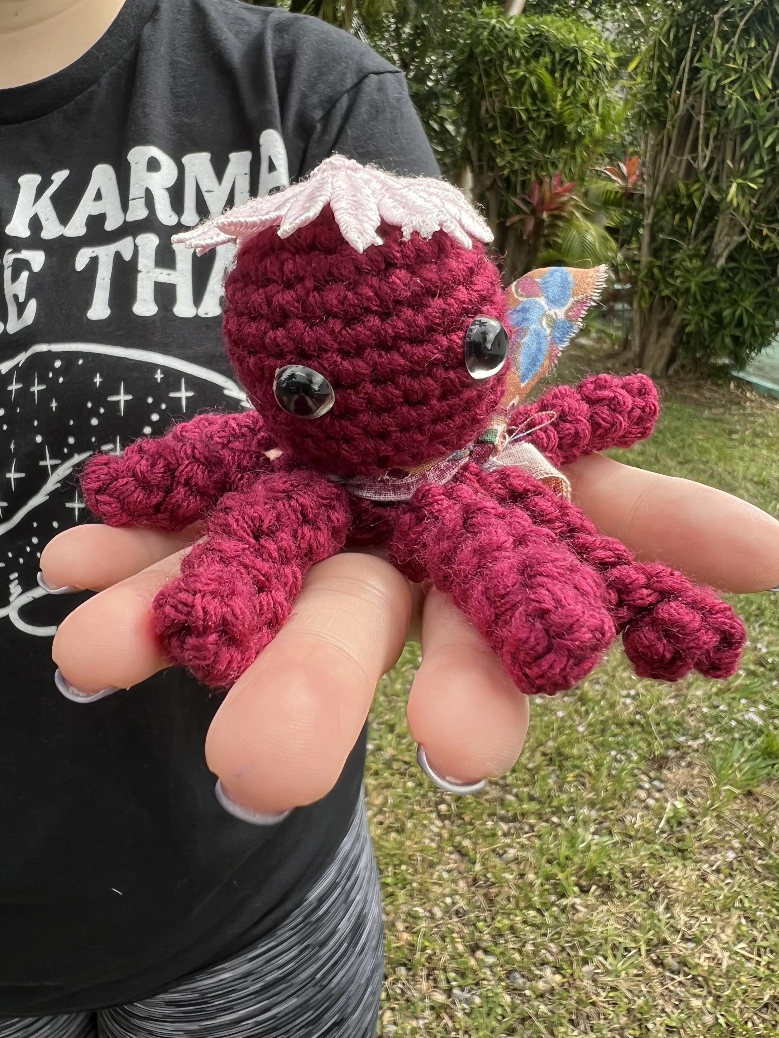 Crocheted baby octopus
