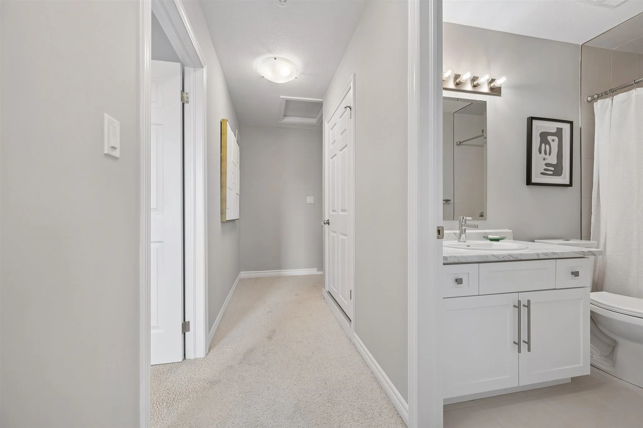 8 Oat Lane — Upper hallway and main bathroom