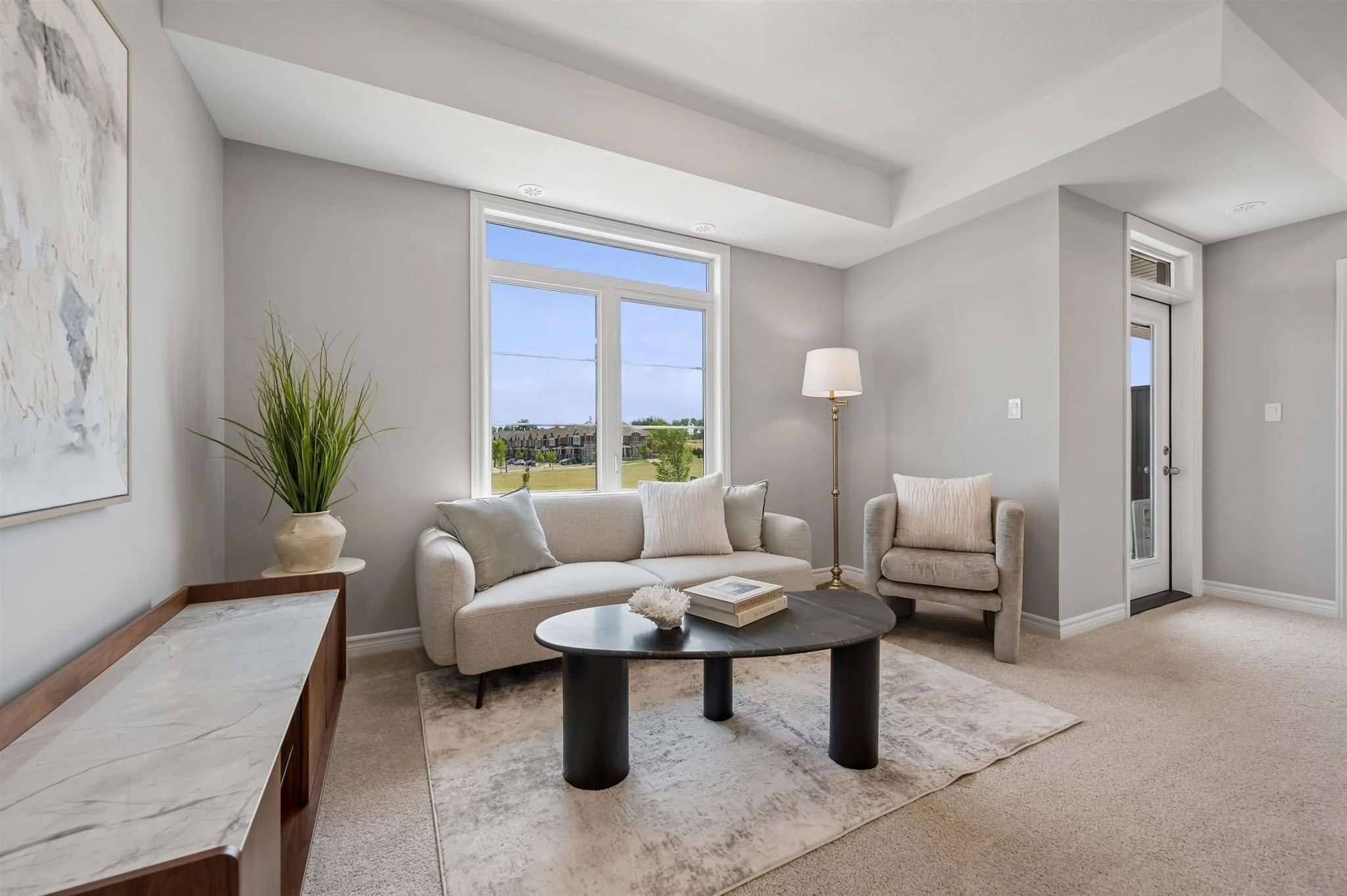 8 Oat Lane — Living room with walkout to balcony