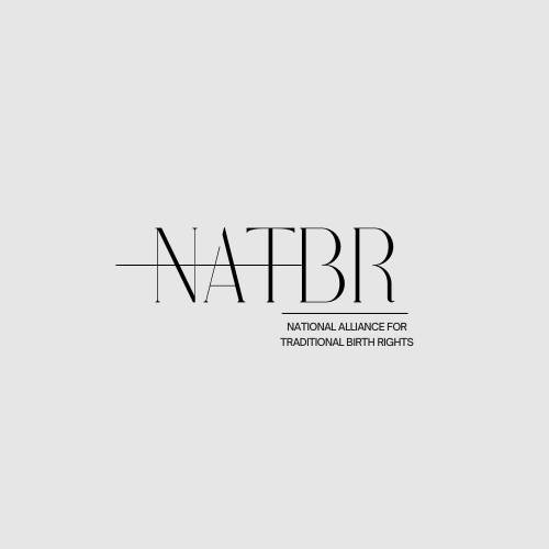 Logo for the National Alliance for Traditional Birth Rights with the acronym NATBR and full name underneath.