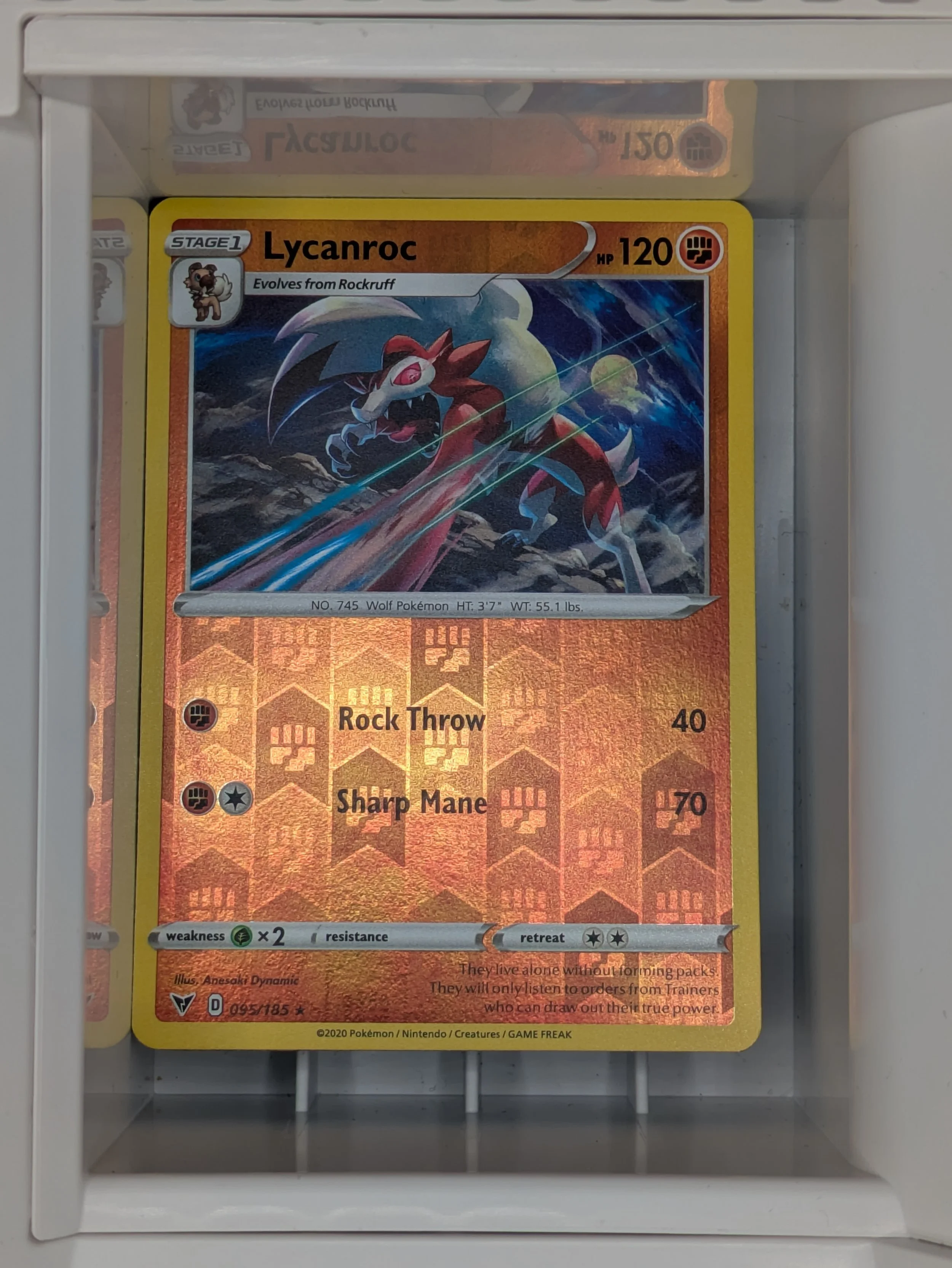 Lycanroc 95/185 Reverse Holo Light Played